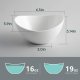 19 Ounces Ceramic Serving Bowls, Sturdy Porcelain White Oval Salad Bowls, Stackable Food Server Fruit Display Dishes , Microwave and Dishwasher Safe, Set of 6