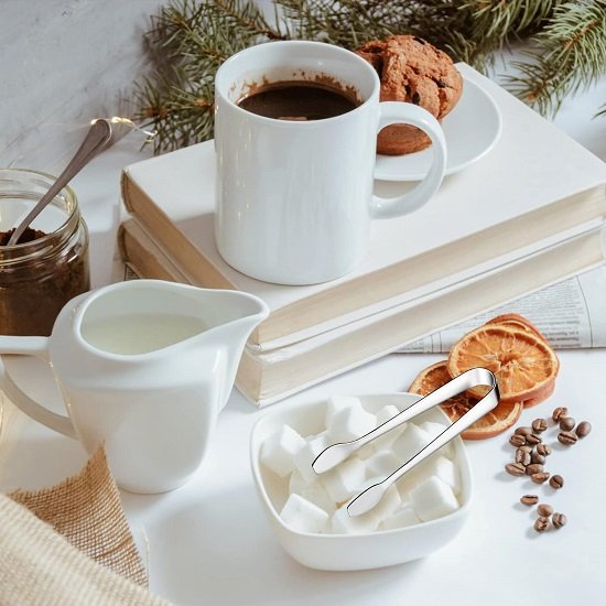 Mini Serving Tongs, Small Serving Utensils for Catering, Kitchen Tongs, Food-Grade Premium 304 Stainless Steel Tongs, (4.5" Appetizer Tongs)