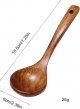 Soup Spoon Natural Wooden Soup Porridge Ramen Rice Long Handle Spoon Cutlery Suitable For Family Restaurant Ramen Rice Long Handle Spoon